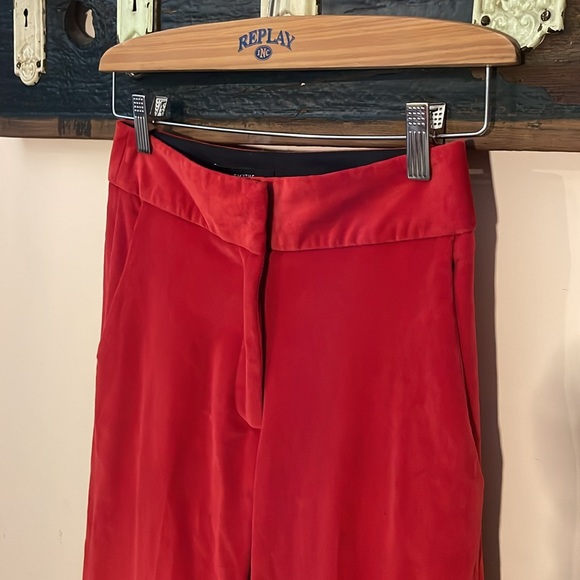 Smythe Red Velvet Flare Trouser Pants Size 24 - Picture 7 of 14